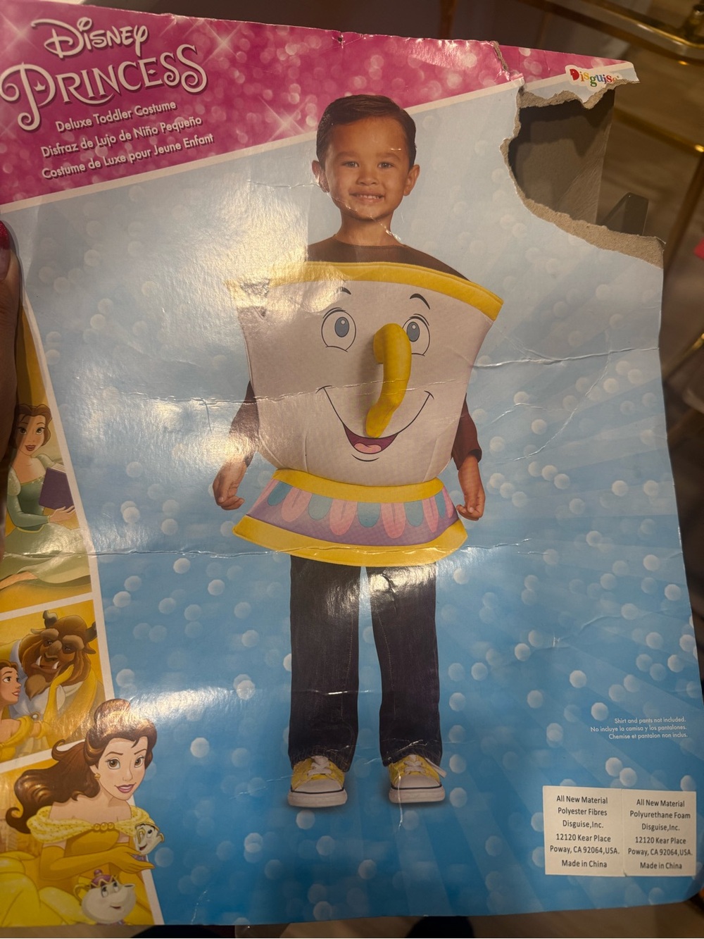 Beauty & Beast Chip Toddler Costume